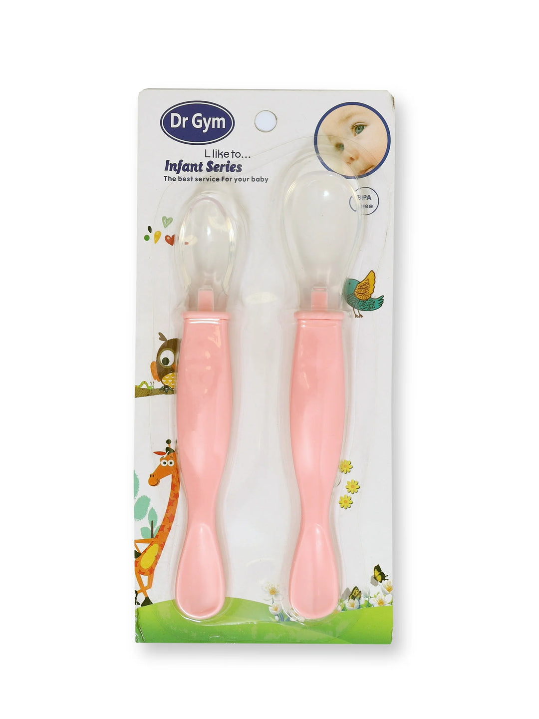 Set 2 Cucharas De Silicona Curva Rosa