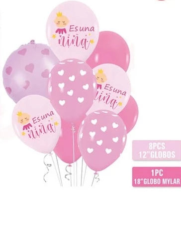 Set De Globos Es Un Niña