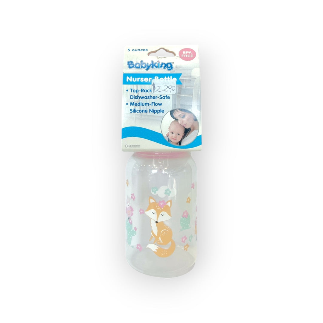 Mamadera Rosa Flores y Animales 5oz