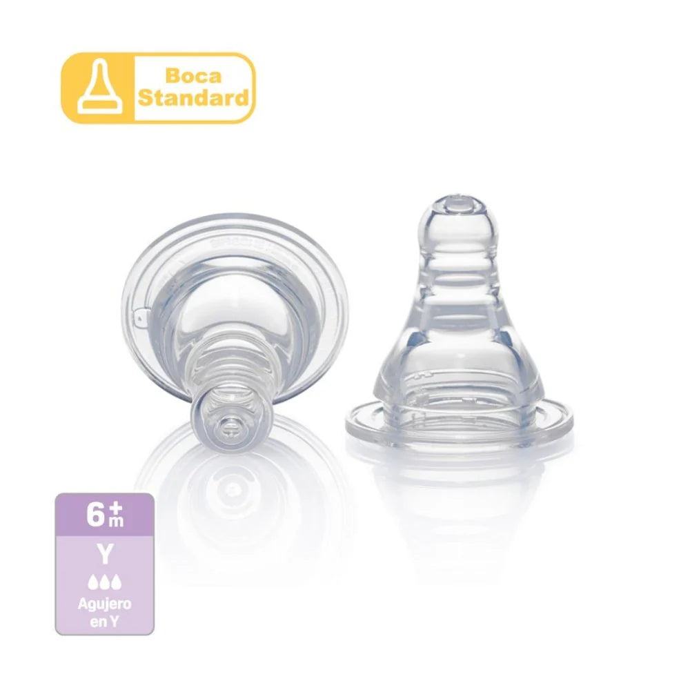 Pack 2 Tetinas Flexible 6+ 'Y'