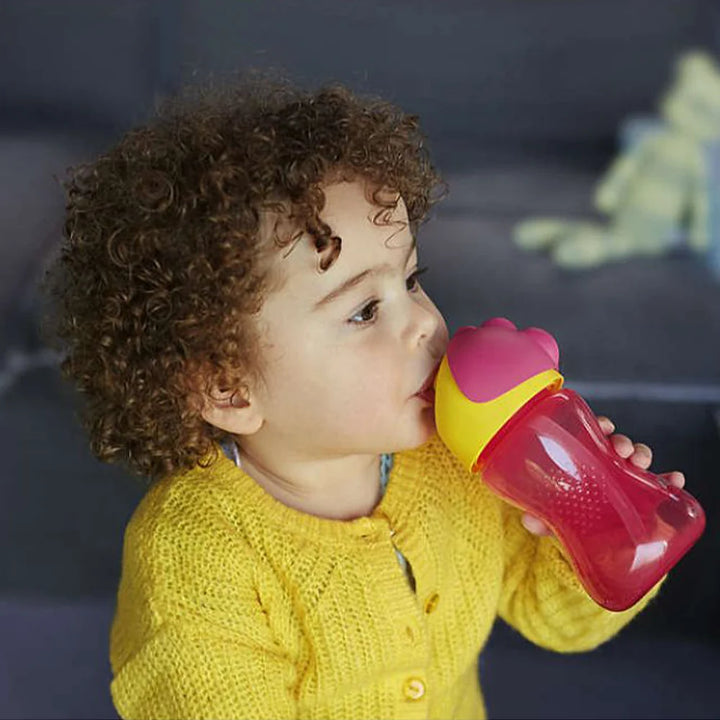 Vaso Con Bombilla Rosa 300ML 12m+
