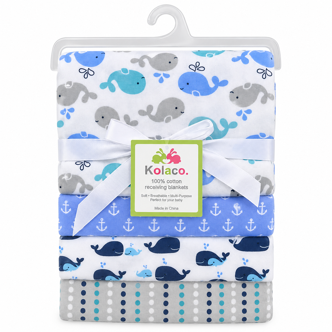 Set De 4 Mantas De Recibimiento Ballenas