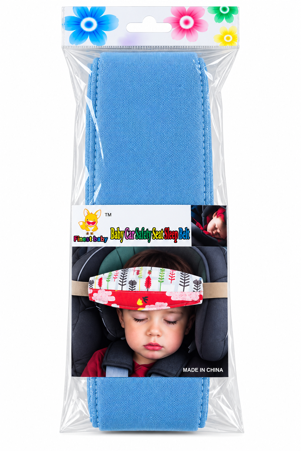 Cinturon De Cabeza Para Silla De Auto Celeste