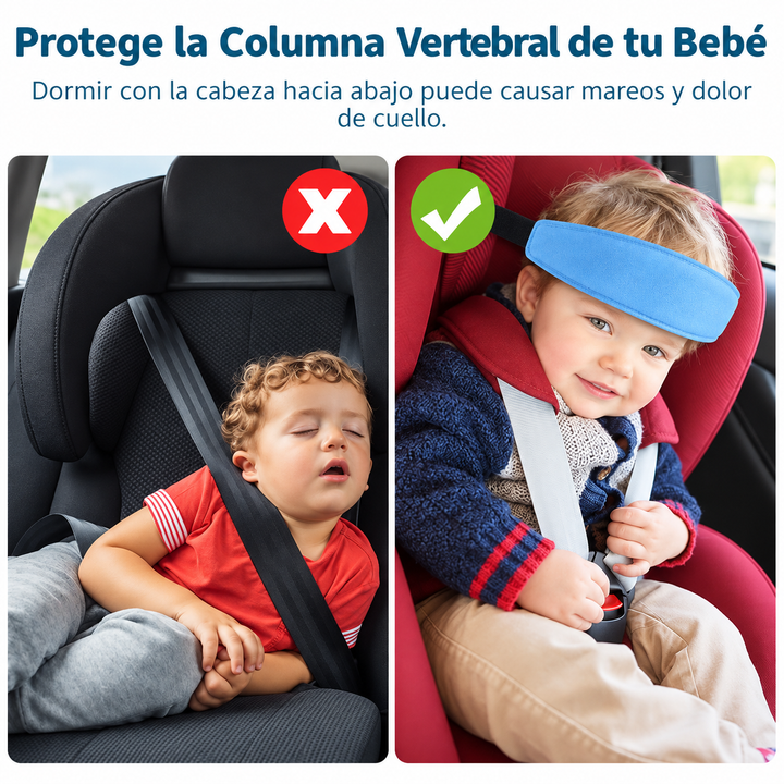 Cinturon De Cabeza Para Silla De Auto Celeste