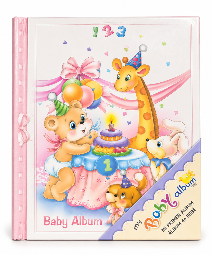 Álbum Osito Cumpleañero Rosado