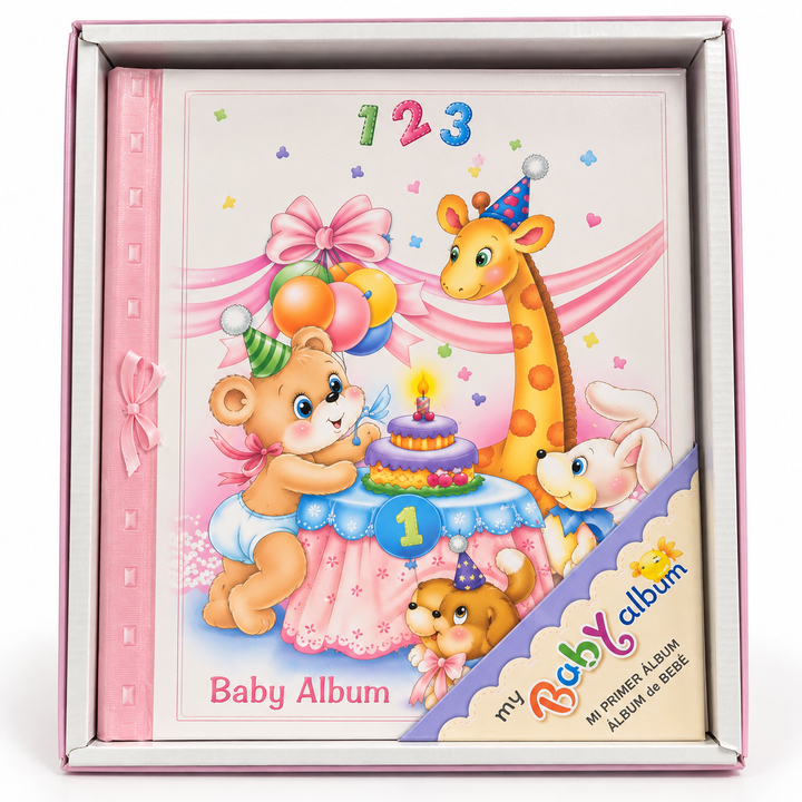Álbum Osito Cumpleañero Rosado