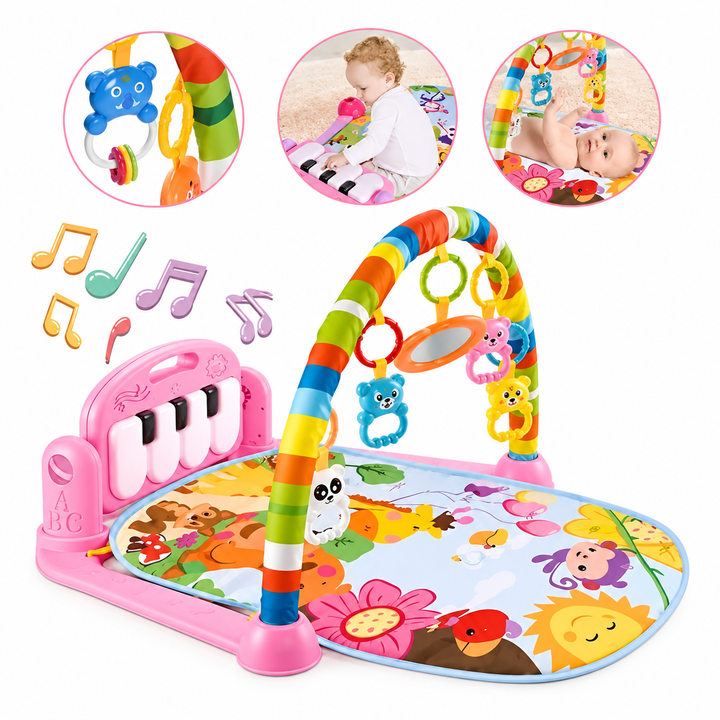 Piano Fitness Rack Multifuncional Rosado