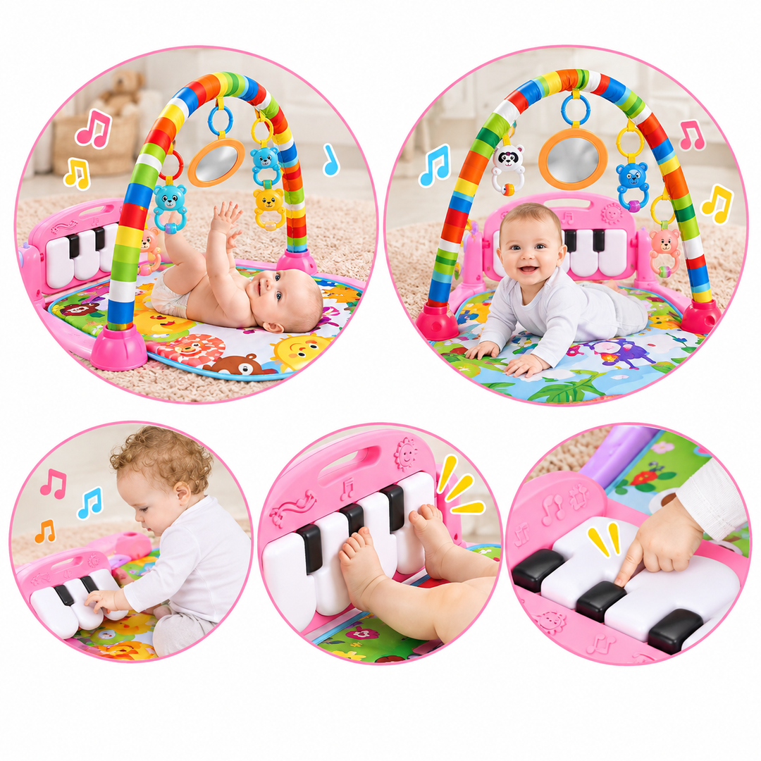 Piano Fitness Rack Multifuncional Rosado