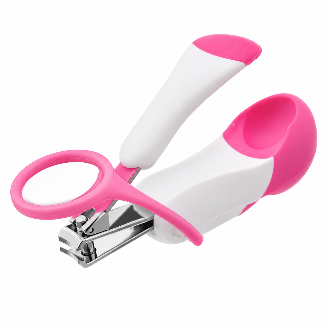 Corta Uñas con lupa Rosado
