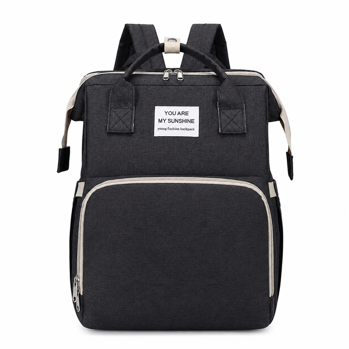 Mochila Pañalera Mudador Negra