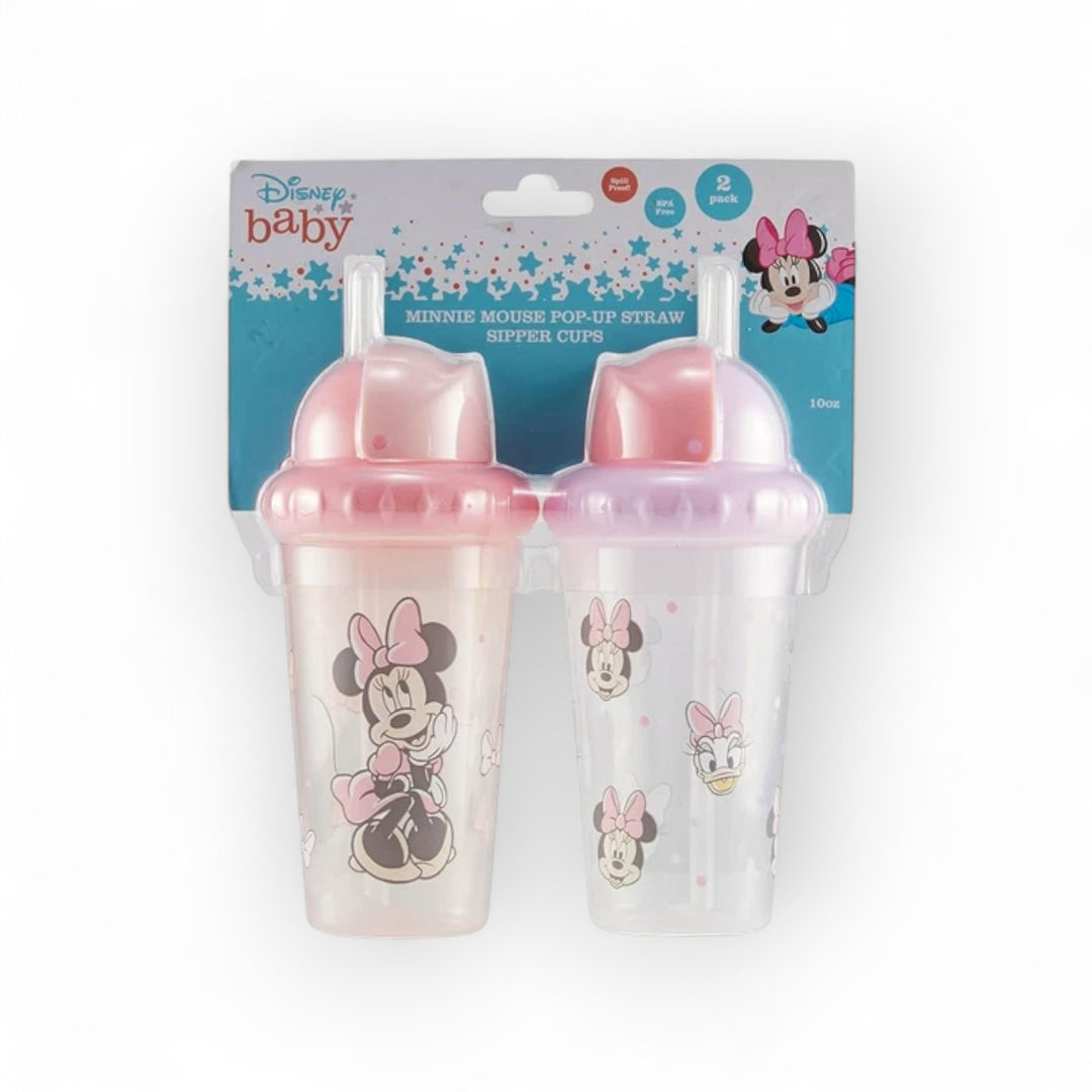 Set Vasos Pop Up Straw Minnie y Daisy