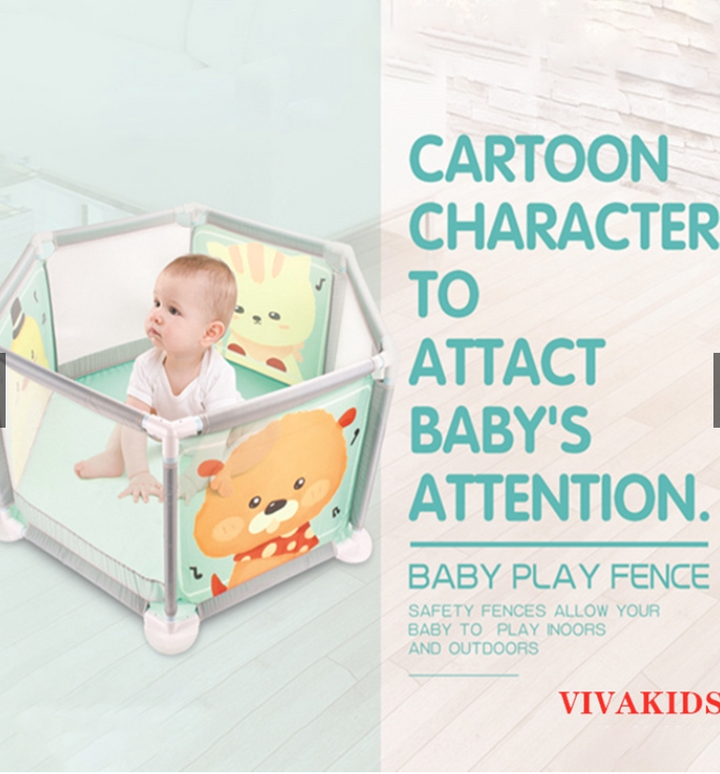 Corral Baby Play Fence Vivakids Verde